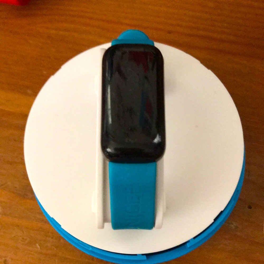 Used Blue UNICEF steps counter kids watch.